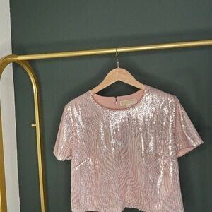 MK Pink Sequin Women's Top